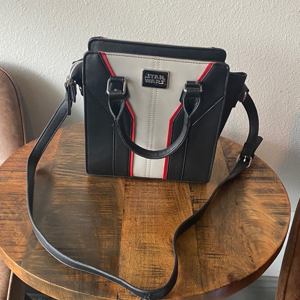 Star Wars Black and White Messenger Bag with Red Accents